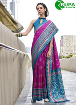 Load image into Gallery viewer, Eye Catchy Multi Color Silk Weaving Work Contemporary Saree
