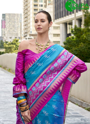 Marvelous Multi Color Silk Weaving Work Contemporary Saree