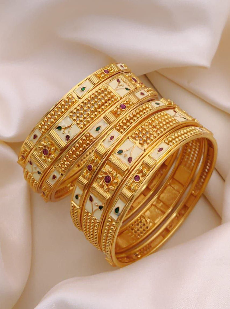 Traditional Fancy High Gold Plating Patla Bengals 6 Pic Set Brass Micro Gold plating Daily Wear
