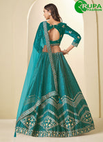 Load image into Gallery viewer, Beautiful Green Color Ice Velvet Lehenga Choli with Embroidered and Sequins Work