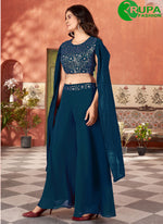 Load image into Gallery viewer, Awesome Rama Green Color Georgette New Designer Ready Made Suit
