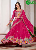 Load image into Gallery viewer, Pink Color Pure Vichitra Silk Embroidered, Sequins, Thread and Zari Work Readymade Lehenga Choli

