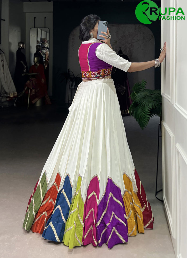 Multi Color Pure Rayon Designer Party Wear Ready Made Lehenga Choli