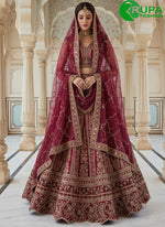 Load image into Gallery viewer, Magnetic Pink Color Dori, Embroidered, Sequins, Thread and Zari Work Silk Lehenga Choli
