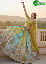 Load image into Gallery viewer, Eye Catchy Multi Color Silk With Hand Work Designer A Line Lehenga Choli