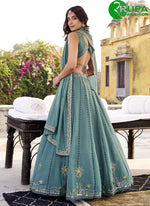 Load image into Gallery viewer, Adorable Sea Green Color Crush Designer Party Wear Lehenga Choli