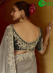 Gorgeous Fabric Trendy Saree In Purple Color