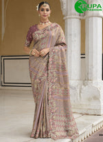 Load image into Gallery viewer, Multi Color Silk Classic Sari with Embroidered, Khatli and Print Work