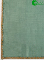 Load image into Gallery viewer, Teal Burberry Contemporary Sari with Beads, Patch Border and Cut Dana Work
