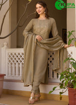 Load image into Gallery viewer, Marvelous Pista Color Rayon Embroidered and Zari Work Salwar Suit
