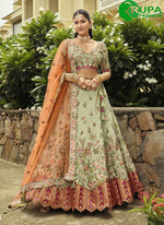 Load image into Gallery viewer, Divine Sea Green Color Silk New Designer Ready Made Lehenga Choli With Heavy Work