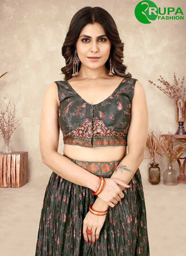 Attractive Multi Color Digital Printed And Traditional Lehenga Choli