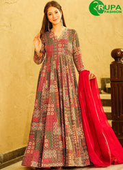 Eye Catchy Multi Color Rayon Cotton And Engagement Gown