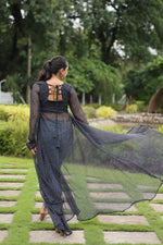 Load image into Gallery viewer, Black Mirror and Patch Border Work Faux Georgette Casual Kurti
