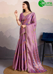 Marvelous Multi Color Silk Fancy Blouse And Festival Saree