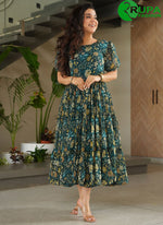 Load image into Gallery viewer, Lovely Multi Color Faux Georgette With Print And Party Wear Gown
