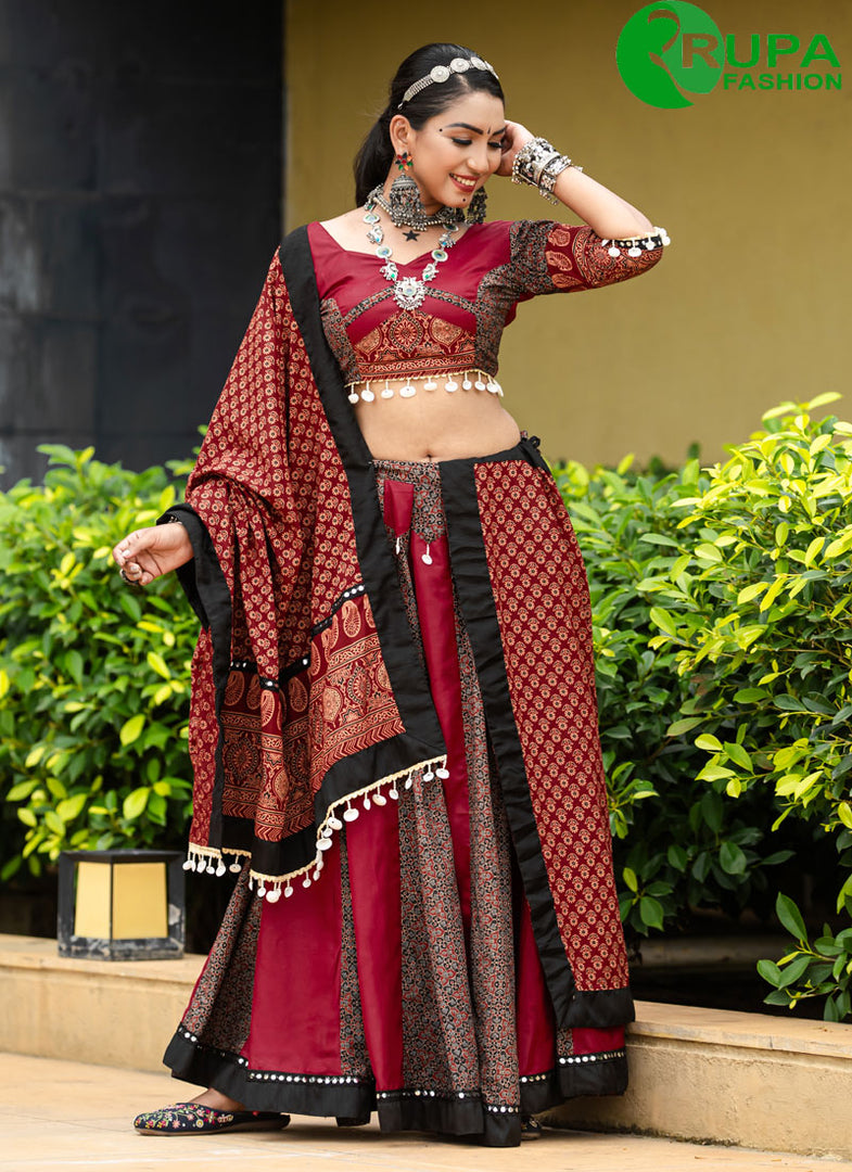 Multi Color Pure Cotton Festival Wear Lehenga Choli