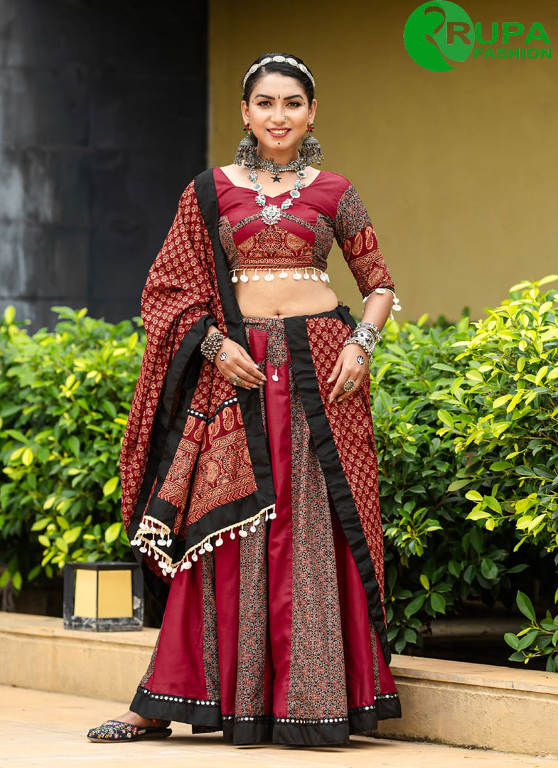 Multi Color Pure Cotton Festival Wear Lehenga Choli