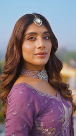 Load and play video in Gallery viewer, Lavender Color Crush Lehenga Choli with Embroidered, Sequins and Thread Work